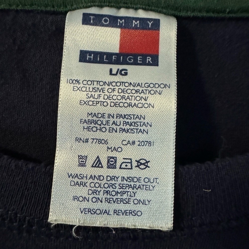 VTG 2004 Tommy Hilfiger Crest Men's Large Cotton Layered Look Long Sleeve Shirt - Picture 9 of 9